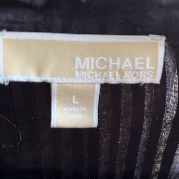 Michael Kors Black linen tunic with pin tucks - Picture 2 of 3